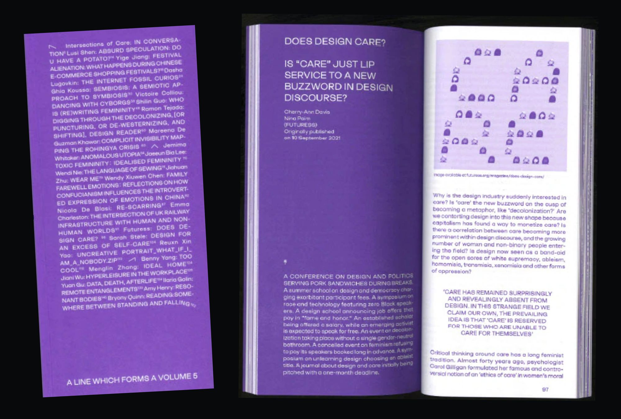 “Does Design Care” by Cherry-Ann Davis and Nina Paim in A Line Which Forms A Volume #5!